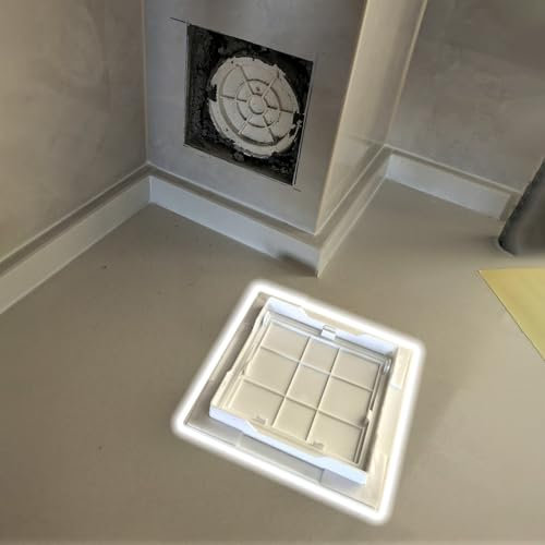Universal-Wand-/Deckenpaneel für Trockenbau, 100 x 100 - 300 x 300 mm, wasserdicht, Kunststoff, für Brandbekämpfung, Inspektionsabdeckung (120 x 120 mm)
