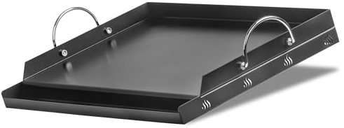 BBQ-Toro Piastra in ceramica in acciaio, 63 x 41 cm, rettangolare, universale e massiccia, in ceramica, per carbone e gas, accessori per barbecue, ciotola per barbecue