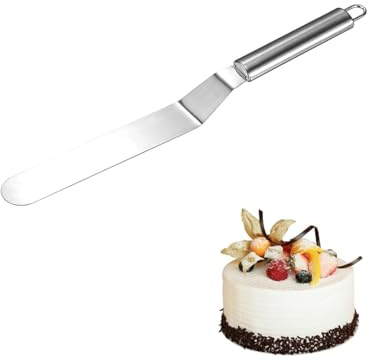 HUVZOR 1 Stück Tortenmesser,Winkelpalette,Größen von Tortenmessern aus Rostfreiem Stahl, Winkelpalette Torte,Winkelpalette Torte,Zum Backen,Verteilen Und Dekorieren Von Torten(10.74 Zoll)