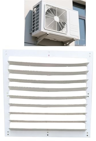 Aire de pared ajustable de acero galvanizado universal Mini Split AC r (61 x 61 cm) diseño antisoplado para un mejor control del flujo de aire