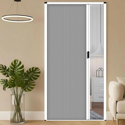 yurstcggh Falttüren Innentüren Innenfalttüren,Falttür mit Rahmen,Ziehharmonikatür,Für Schlafzimmer,Balkon,Küche,Dachböden,Fenster für Schränke,Kleiderschränke Einfache Installation,Sondergröße Grau