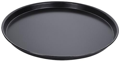 Contacto Pizzablech aus Schwarzblech, ∅50 cm, 3,5 cm hoch, gebördelter Rand, Gastro-Qualität, nicht spülmaschinengeeignet