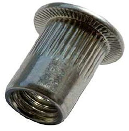 10/20/50/100 Stück Blindnietmuttern Aluminium Flachkopf Nietmutter (100, M4 x 10.0)