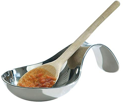 Spoon Rest Stainless Steel Polished Resting Tray Hot Cooking Utensil Holders (23cm)