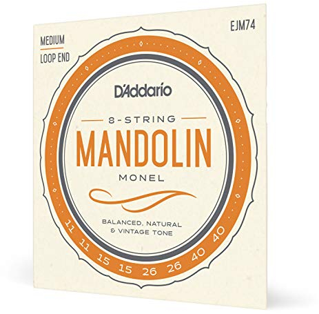D'Addario EJM74 Monel-Saiten für Mandoline, mittlere Spannung, 11-40