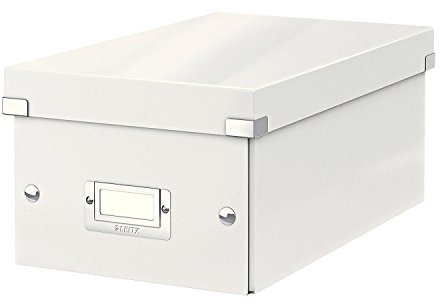 Leitz 6042 DVD Aufbewahrungsbox Click & Store mit Deckel (für DVDs/Weiß/5er Pack)