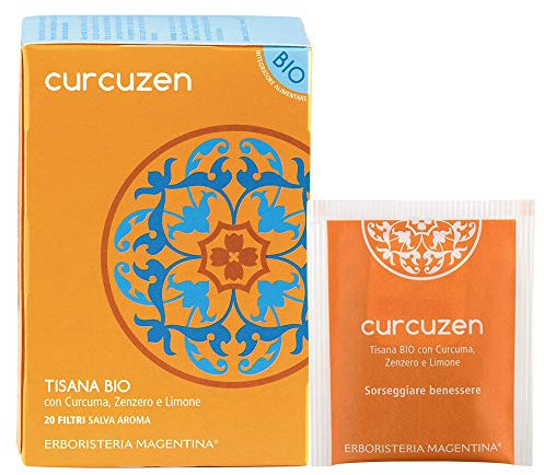 Erboristeria Magentina - Tisana CURCUZEN 20 filtri con Curccuma, Zenzero e Limone