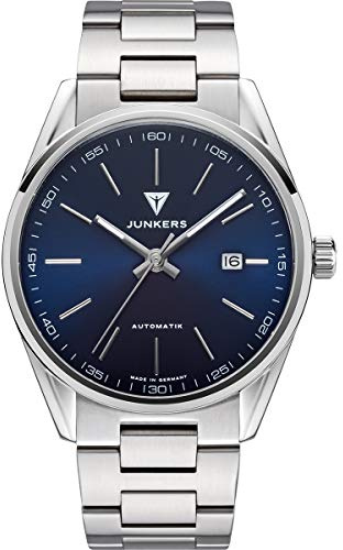 Junkers Professor Analog Automatik Uhr Edelstahlarmband Saphirglas blau 9.31.01.01.M