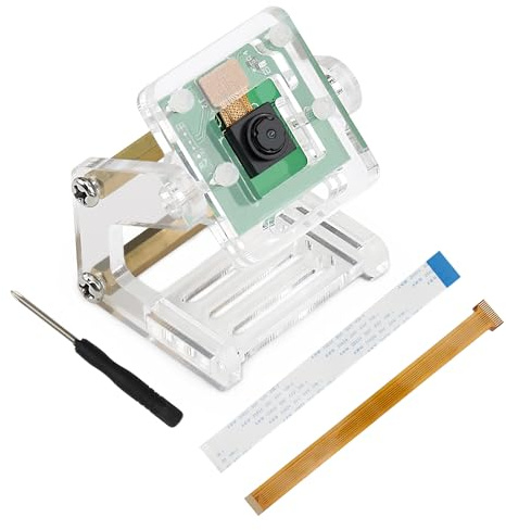 Freenove 5MP Camera for Raspberry Pi 5 4 B 3 B+ A+ Zero 2 W with Adjustable Holder and Ribbon Cable, 62° Viewing Angle, 1080P 720P Output