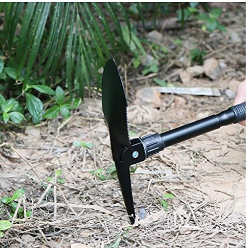 Onsinic Survie Camping Militaire Pliable Shovel Extérieur Outils d'urgence Multifonctions Statut Saw Pelle Hoe Pioche