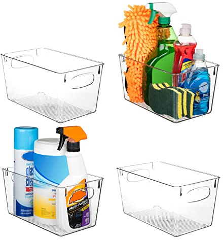 ClearSpace Clear Plastic Storage Bins – Perfect Kitchen Organization and Storage or Pantry Storage – Fridge Organizer, Pantry Organization and Clear Storage Bins, Cabinet Organizers