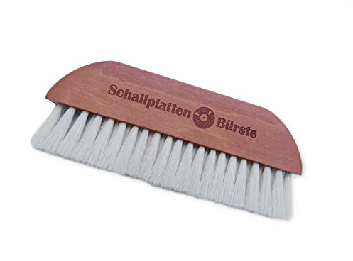 Schulz - Für den Menschen & Sein Haus! - Schallplatten-Bürste - Feines Ziegenhaar - Birnbaum - Made in Germany