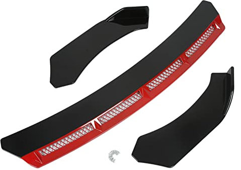 Lèvre de Pare-Chocs Avant, Spoiler Avant Fixe Universel résistant à l'usure pour la modification de la Voiture Rouge