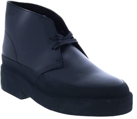 Clarks Women's Desert Galosh Ankle Boots, Black Leather, 9.5 M