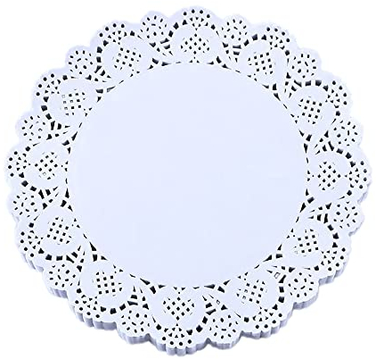 200 Stück Weiße Spitze Tischdecke,Papierdeckchen,Spitzendeckchen Tortenspitze Papier,Geschirrdekoration,Kuchen Pads,Tischdekoration für Hochzeitsfeier, Familientreffen,Geburtstag,Party usw.4,5 Zoll