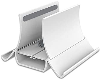 YdseozOA Soporte Vertical por Gravedad para portátiles Soporte para portátil Ajustable en Ancho autorretráctil Soporte para computadora portátil para Juegos para Todos los Modelos (Blanco)