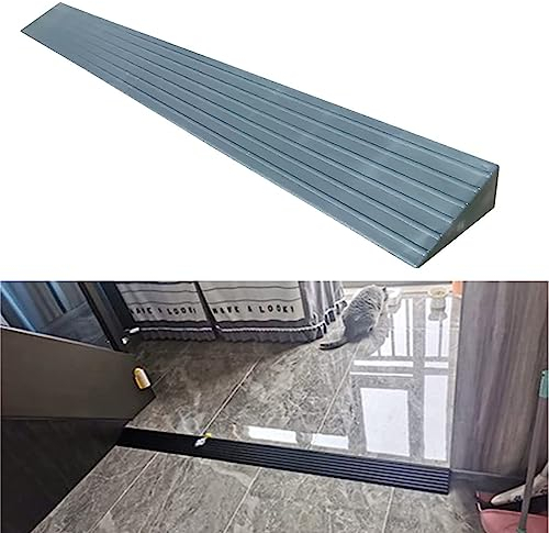 Yqyc 2-7cm Hohe Tragbare Bordsteinrampe, Leichte Kunststoff Schwellenrampe Zum Beladen Von Gehwegen, Auffahrten, Docks, Autos, Rollern, Fahrrädern, Motorrädern (Color : Grau, Size : 100x8x2cm)