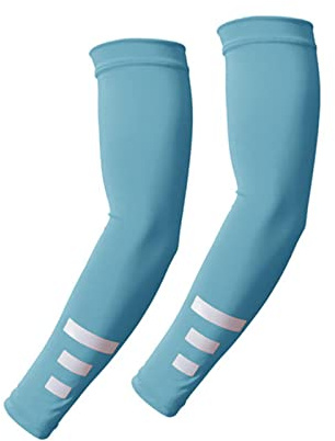 2 PCS Été Soleil UV Protection Femmes Bras Manches Nuit Cyclisme Course Manchettes Couverture Hommes Sport Manchettes Manchette, bleu ciel, taille unique