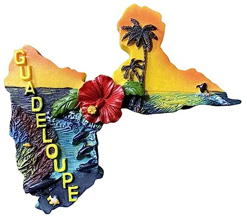 Moiilvcla Guadeloupe Frankreich Kreative Karte Kühlschrank Magnet Reise Souvenir 3D Kühlschrank Dekoration Magnet Aufkleber Handwerk Kollektion