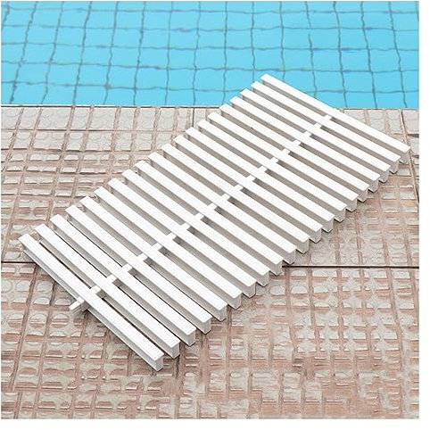 XPLKQXE Rejilla Canalón Drenaje Piscina, Tapas Rejillas Plástico ABS Empalmadas, Rejilla Rejilla Drenaje Ducha, Cubierta Canalón Bricolaje, Rejilla Drenaje (Color : White-11.8in, Tamaño : 4pcs)