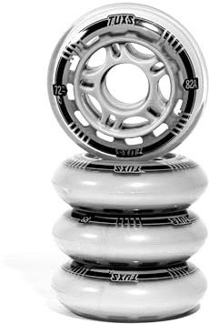 Tuxs Inlineskates Rollen 82A Inline-Rollen Ersatzrollen Rollen für Inlineskating Freizeit-Skating drinnen und draußen (72 x 24 mm)
