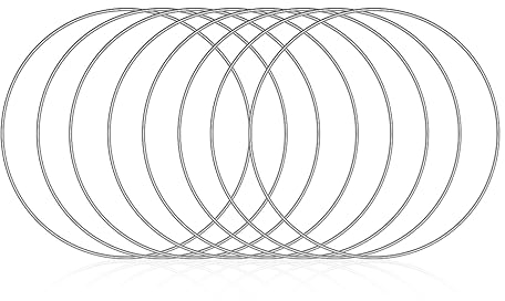 Metallring 20 cm, 8 Stück Edelstahl Traumfänger Ringe, DIY Silber Deko Ring für Floral Hoop, Hochzeitskranz, Floristik, Wandbehang