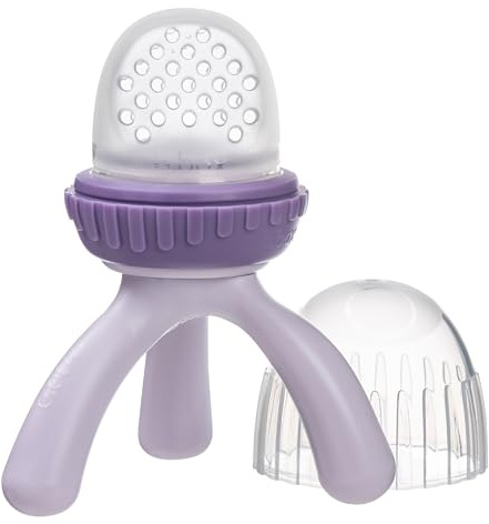b.box Ciuccio Frutta Neonati in Silicone | Design a Treppiede Facile da Tenere in Mano | Perfetto per Alimenti Freschi o Surgelati | Tappo Incluso | a Partire dai 4 Mesi