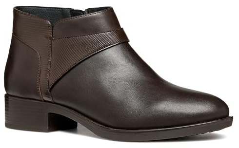 Geox Women D Felicity B Ankle Boot, Marrone Scuro., 39.5 EU