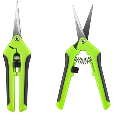OTCRAFT 2 st ergonomiska fjäderaktionssaxar, fjäderbelastade hantverkssaxar med blad i rostfritt stål, för att skära intrikade detaljer och snäva mönster för personer med artros eller begränsad