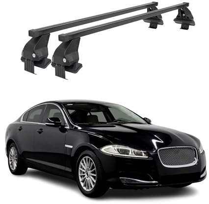 OMAC Menabo Dachträger für Hyundai Ioniq 5 2021-2026 Stahl Schwarz | DIN 75302:2019 & ISO/PAS 11154:2006 geprüft, Abschließbar, City-Crash-getestet, bis 50 kg Traglast, Querträger, Grundträger