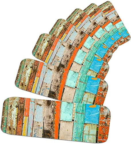 Teppich-Treppenstufen, abziehbare und aufklebbare Treppenstufen, selbstklebende Treppenstufenabdeckungen, Matte, bunte, rutschfeste Treppenläufer-Teppiche, Teppich for Treppen, Treppenstufenmatten for