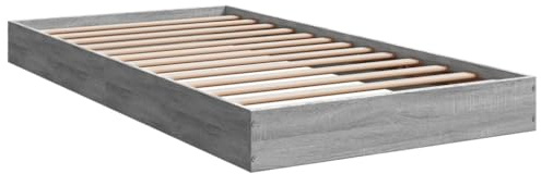 vidaXL Bed Frame, Bed Base for Bedroom, Mattress Foundation for Single Bed, Bedstead, Modern Style, Grey Sonoma 100x200 cm Engineered Wood