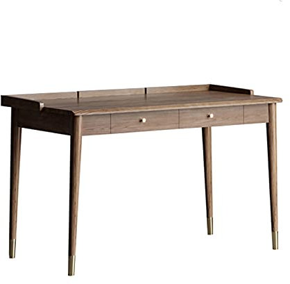 CLLBANT Arbeitstisch, Schreibtisch, leichtes Luxus-Arbeitszimmermöbel, PC-Laptop-Schreibtisch, einfacher Heimschreibtisch, Arbeitstisch aus Eschenholz mit 2 Schubladen und 3-seitiger Schal
