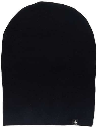 Odlo Mütze Herren Damen Merino Warm I Winter Sportmütze I Beanie Juego de Accesorios de Invierno, Negro, Talla única Unisex Adulto