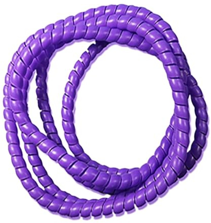 2 Meter Pipe Wire Protective Sleeve Spiral Protector 8mm 10mm 12mm 14mm 16mm Spiral Wrap Sleeving Tube Flame Retardant Cable Sleeves Band Winding Wraps Cable(Purple,16mm Inside Diameter)