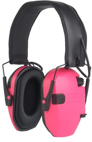 Jungle Leopard Taktisches elektronisches Schieß-Headset, mehrfache Geräuschreduzierung, Anpassung des Gehörschutz-Headsets for Jagd-Airsoft-Spiele, 3,5-mm-Stecker(PINK)