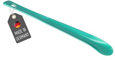 Lantelme Schuhanzieher 35cm im Set mit Farbauswahl Kunststoff Schuhlöffel stabil Schuhanziehhilfe (Grün)