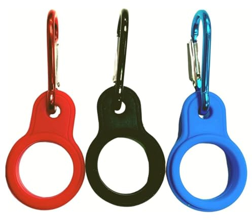 RGEVGER 3 Pcs Silicone Portable Water Bottle Buckle, Buddy Bottles, Ring Holder Outdoor Carrying Hook Hanging Strap, Water Bottles Lanyard with Carabiner, for Traveling Mountain Climbing