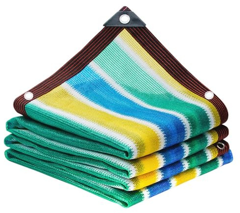 Colorato 80% Rete Ombreggiante Telo Ombreggiante HDPE, 1m 2m 3.0m 4m 5m 6m 7m 8m 9m 10m 12m 15m Tende a Vela per Recinzione, Giardino, Terrazzo(10x11m)
