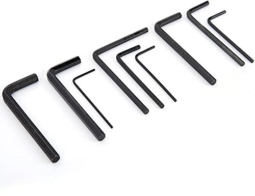 RiToEasysports Robustes Sechskantschlüssel-Set für Gitarrenhals und Steg, aus Kohlenstoffstahl, Geeignet für Akustische E-Bassgitarren, 9-teilig, Sehr Verschleißfest