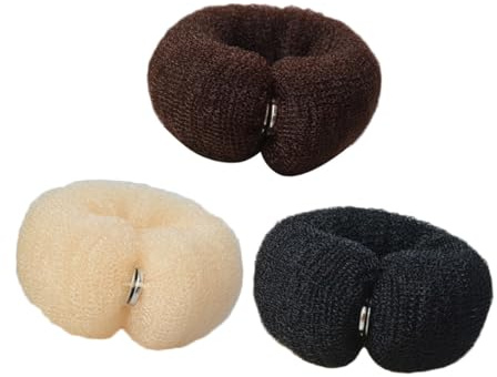 SEWACC Nylon Haarknoten für Komfortables Tragen für Damen 3 Stück mit Praktischem Schnallendesign Elastische Haargummis und Stylische Hochsteckfrisuren im Friseursalon