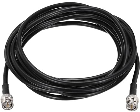 sourcing map Cavo coassiale BNC maschio a maschio 75 Ohm RG59 per collegamento video video jumper video per telecamera di sorveglianza supporta HD-SDI/3G/6G-SDI/4K/8K, nero