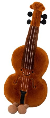 Peluche a forma di chitarra rock star, 38,1 cm, morbido cuscino imbottito con strumento musicale, decorazione a tema musicale per casa, camera da letto, regalo per festival (violino)