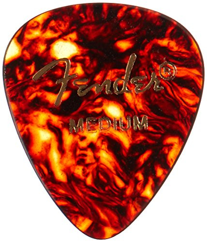 Fender Classic celluloid-gitarrplektrum 451-form, sköldpaddsskal, storlek M, 12-pack
