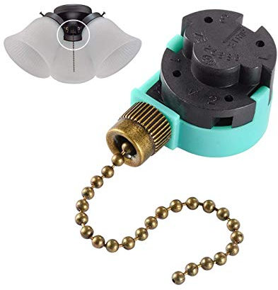Hunter Ceiling Fan Pull Switch ZE-268s6 Fan Switch, Ceiling Fan Switch, Switch Ceiling Fans Wall Lamps Cabinet Light (Bronze Pull Chain)