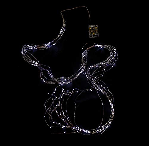 EUROCINSA Ref. 28368 Guirnalda con 12 Tiras con 240 Luces led Blancas estáticas (sin Pilas) 2m. 1SET/3uds, Cobre, Talla única