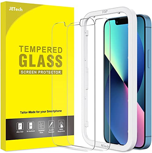 JETech Schutzfolie für iPhone 13/13 Pro/17e, 2 Stück | 9H Gehärtetes Glas Displayschutzfolie, HD Klar, Kratzschutz, Einfache Installationshilfe