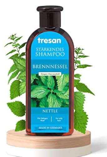 Tresan Brennnessel Stärkendes Shampoo für ölige Haare 300ml | Für Fettiges Haar - Tägliche Hydratisierung & Entgiftung & Anti-Haar-Verlust-Shampoo - Keine Parabene oder Gluten