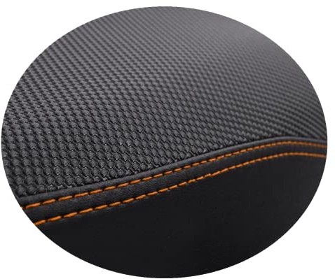 Moto Discovery Funda de Asiento Compatible con KTM 950/990 Adventure 2003-2013 Negra con Costuras Naranjas (C)