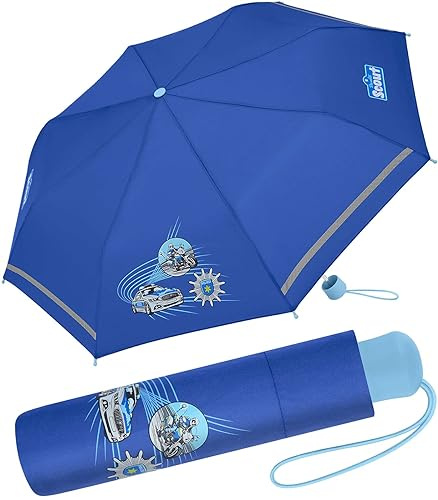 0, Blå polis, 90 cm, Fickparaply Super Mini